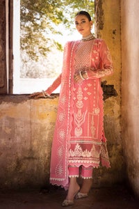 3 Piece Foil Embroidered Paper Cotton Unstitched Suit with Foil Embroidered Paper Cotton Dupatta FE-32086