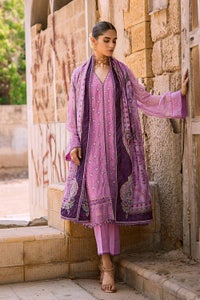 3 Piece Embroidered Chiffon Unstitched Suit with Digital Printed Paper Cotton Dupatta FE-32022