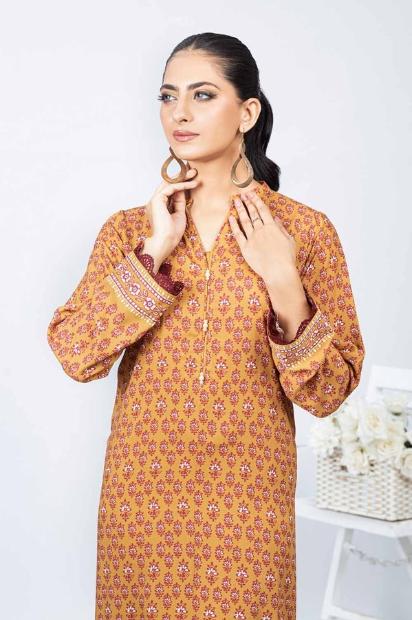 Printed Linen Unstitched Shirt WNSS-32012