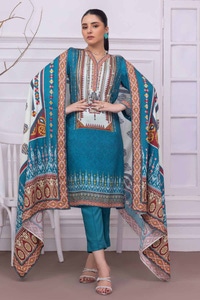 3 Piece Printed Cotail Unstitched Suit with Printed Cotail Dupatta WNS-32251 A