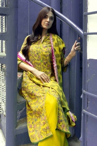 3 Piece Printed Dobby Linen Unstitched Suit LT-32022 A