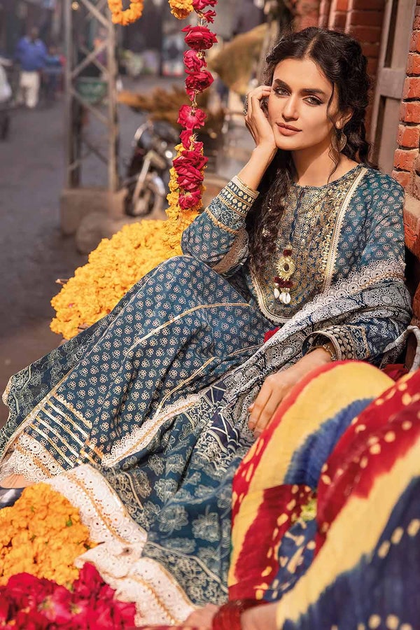 3 Piece Lawn Unstitched Foil Printed Suit CL-32447 B
