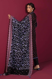 3 Piece Embroidered Khaddar Unstitched Suit with Embroidered Khaddar Dupatta K-32030