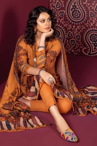 3 Piece Cotton Linen Unstitched Suit K-32006