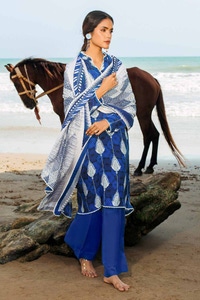 3 Piece Printed Linen Uncstitched Suit LT-32020 A