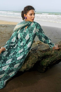 3 Piece Printed Dobby Linen Uncstitched Suit LT-32020 B