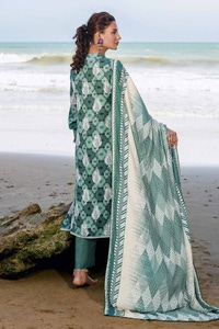 3 Piece Printed Dobby Linen Uncstitched Suit LT-32020 B