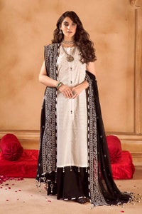 3 Piece Embroidered Chunri Lawn Unstitched Silver And Lacquer Printed Suit CL-32164