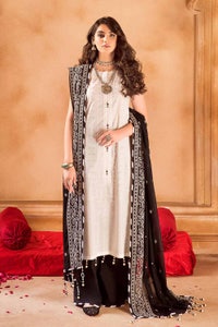3 Piece Embroidered Chunri Lawn Unstitched Silver And Lacquer Printed Suit CL-32164