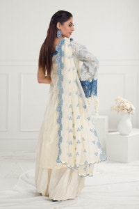 3 Piece Unstitched Schiffli Embroidered Lawn Suit with Schiffli Embroidered Chiffon Dupatta PM-52042