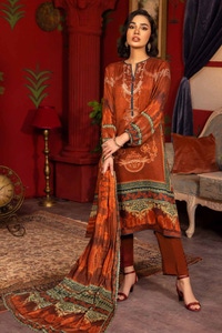 3 Piece Digital Printed Linen Unstitched Suit with Linen Jacquard Dupatta LT-32025