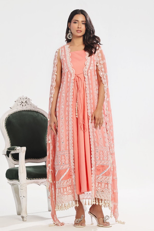 3 Piece Unstitched Embroidered Lawn Suit with Embroidered Chiffon Dupatta PM-52039