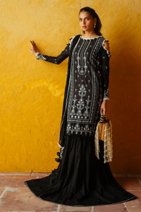 3 Piece Unstitched Embroidered Lawn Suit with Embroidered Chiffon Dupatta PM-52023