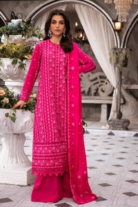 3 Piece Embroidered Lawn Unstitched Suit with Embroidered Paper Cotton Dupatta SP-42002