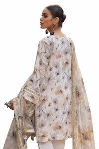 3 Piece Unstitched Printed Lawn Suit with Lurex Chiffon Dupatta SP-42013