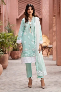 3 Piece Lacquer Printed Embroidered Lawn Unstitched Suit with Lacquer Printed Paper Cotton Dupatta SP-42018