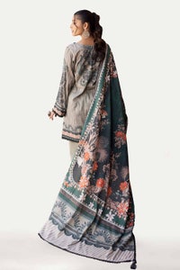 3 Piece Unstitched Printed Lawn Suit with Woven Stripe Dupatta SP-42039
