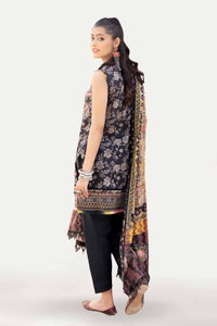 3 Piece Unstitched Printed Lawn Suit with Woven Stripe Dupatta SP-42041