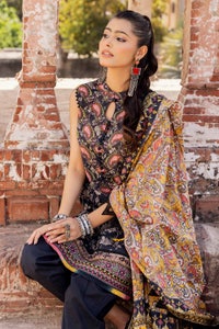 3 Piece Unstitched Printed Lawn Suit with Woven Stripe Dupatta SP-42041