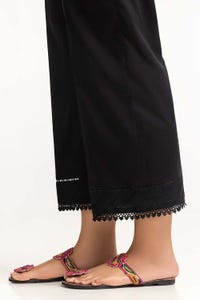 Black Dyed Cambric Embelished Trouser TR-24-05