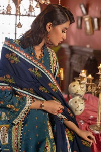 3 Piece Embroidered Khaddar Unstitched Suit K-32019