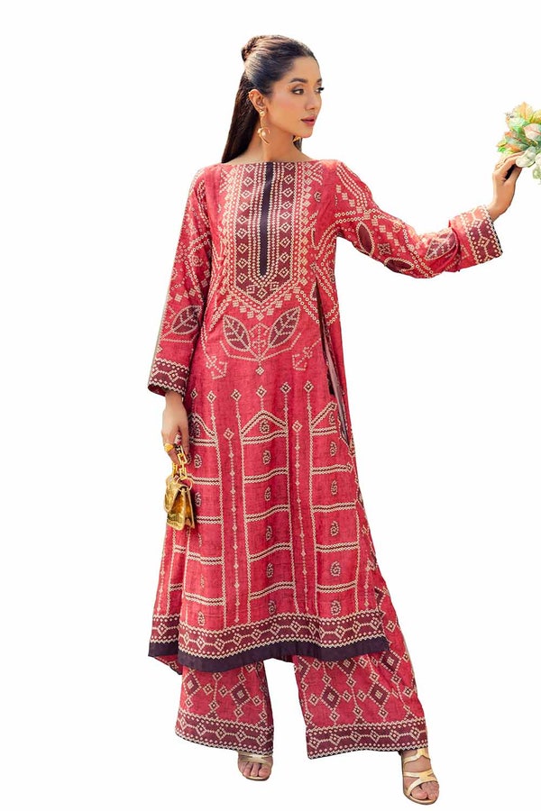 2 Piece Unstitched Printed Jacquard Silk Suit TS-42002