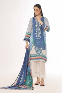 3 Piece Unstitched Embroidered Printed Lawn Suit CLP-42067