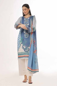3 Piece Unstitched Embroidered Printed Lawn Suit CLP-42067