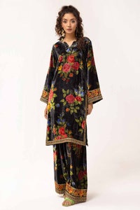 2 Piece Unstitched Embroidered Velvet Suit VLT-42002