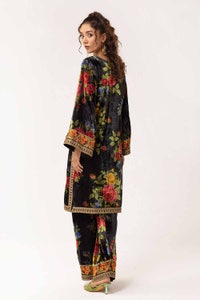 2 Piece Unstitched Embroidered Velvet Suit VLT-42002