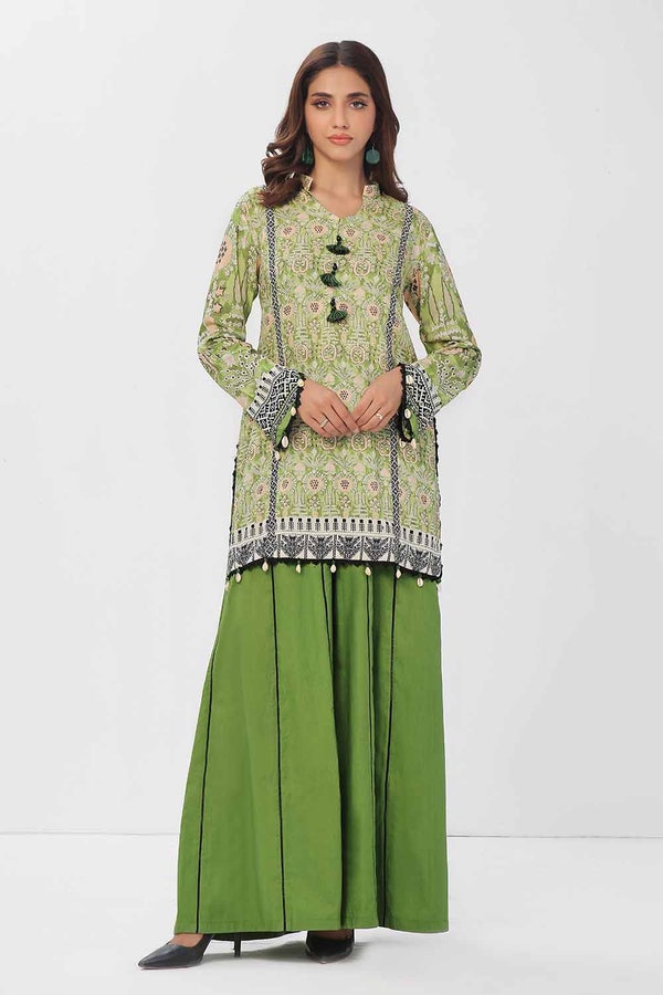 1 Piece Unstitched Printed Linen Shirt VS-42003