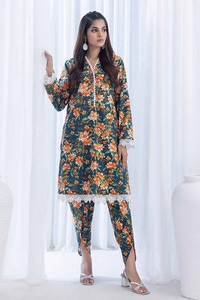 2 Piece Printed Khaddar Unstitched Suit CWT-32006