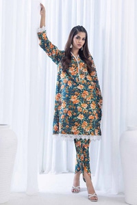 2 Piece Printed Khaddar Unstitched Suit CWT-32006