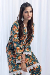 2 Piece Printed Khaddar Unstitched Suit CWT-32006