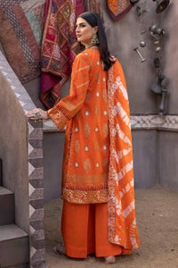 3 Piece Lawn Gold Printed Unstitched Suit with Embroidered Zari and Sequins Dupatta FE-32057