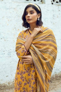 3 Piece Printed Linen Unstitched Suit LT-32011 B