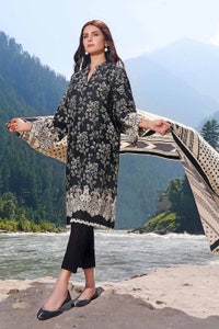 3 Piece Khaddar Printed Unstitched Suit K-32044 B