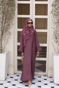 Nisa Abaya With Embroidered Scarf WGB-KAB-22029