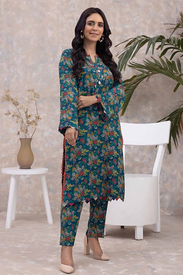 2 Piece Printed Dhanak Unstitched Suit WNST-32083