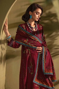 3 Piece Embroidered Khaddar Unstitched Suit with Embroidered Border K-32029