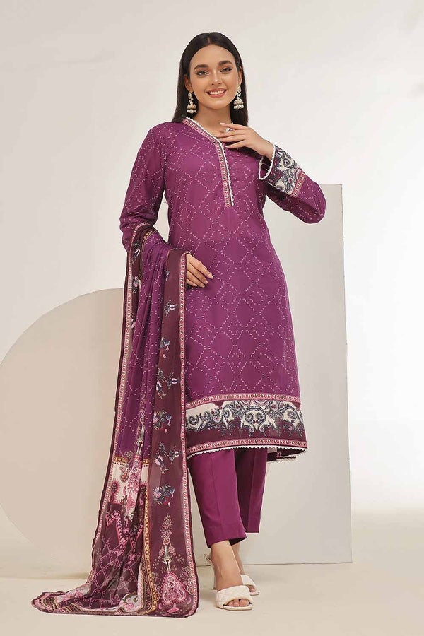 3 Piece Unstitched Printed Lawn Suit CLP-42058