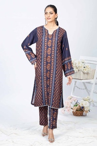 Printed Twill Linen Unstitched Shirt WNSS-32011