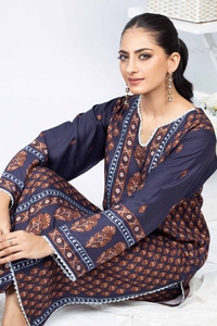 Printed Twill Linen Unstitched Shirt WNSS-32011