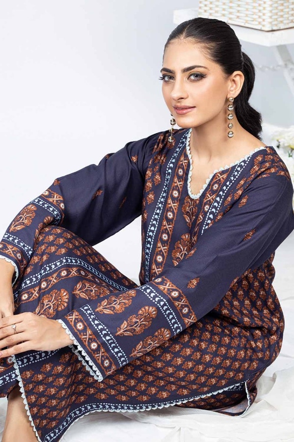 Printed Twill Linen Unstitched Shirt WNSS-32011