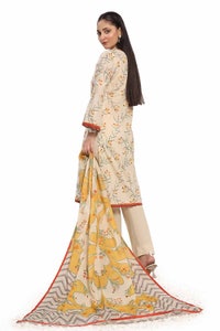 3 Piece Unstitched Embroidered Printed Lawn Suit CLP-32311