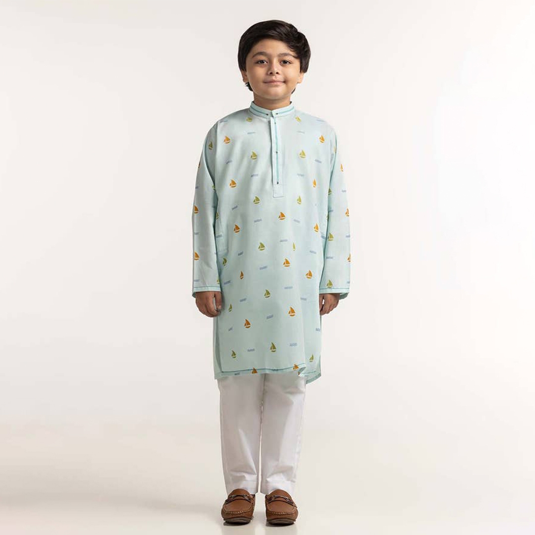 gulahmed-ideas-ramadan-collection-2025-green-kids-boys-kurta-shalwar-eid