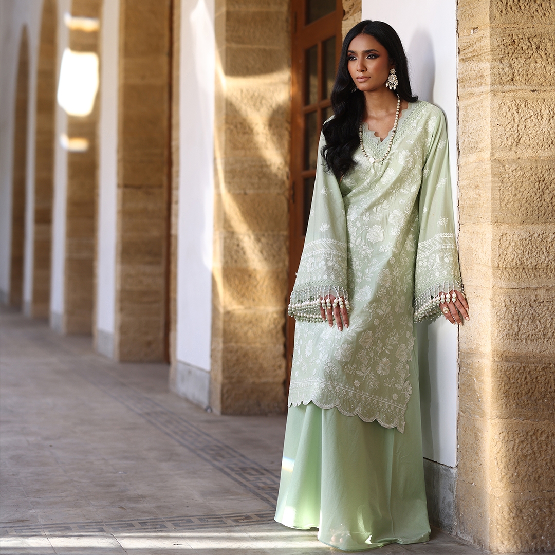 gulahmed ideas 2 piece unstitched green women eid dress