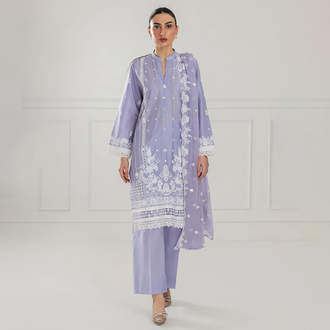 Purple 3 Piece Ready to Wear Suit