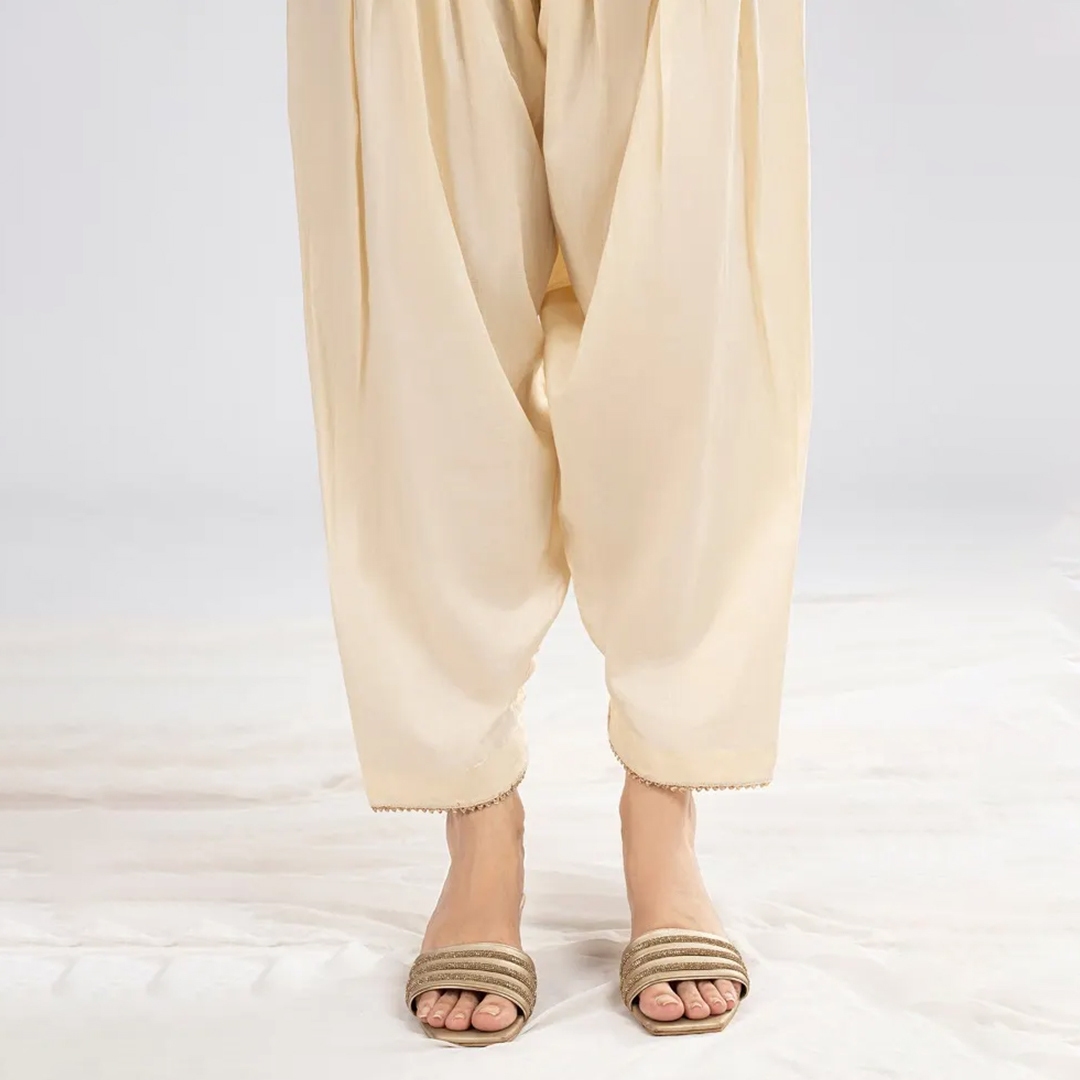 white one piece ready to wear trousers