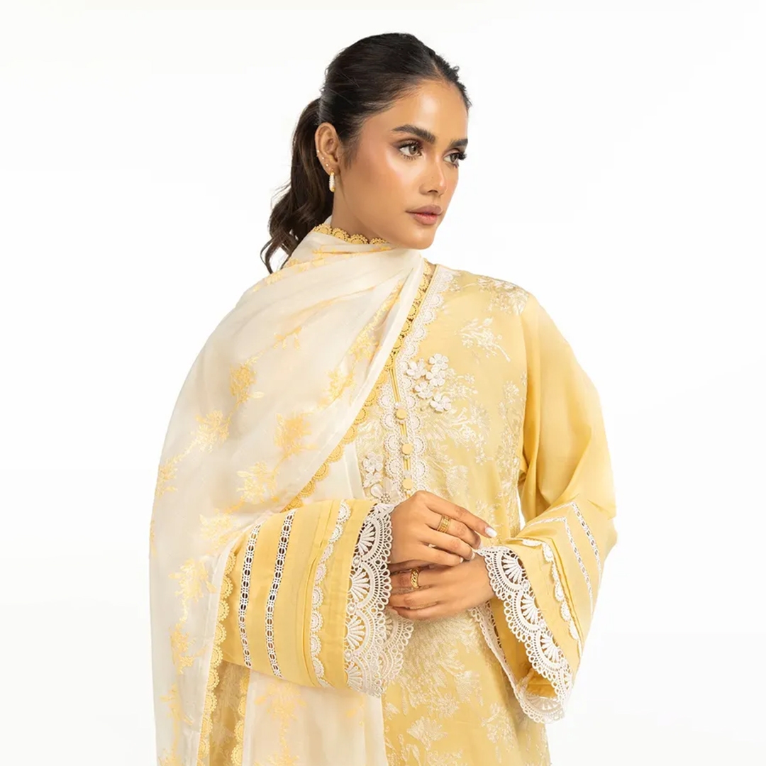signature collection yellow ready to wear dupatta